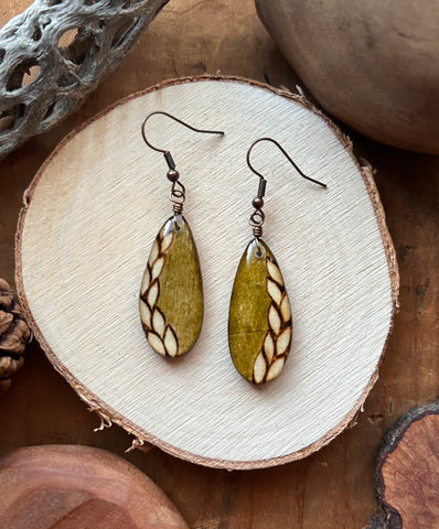 Goddess Earrings Moss
